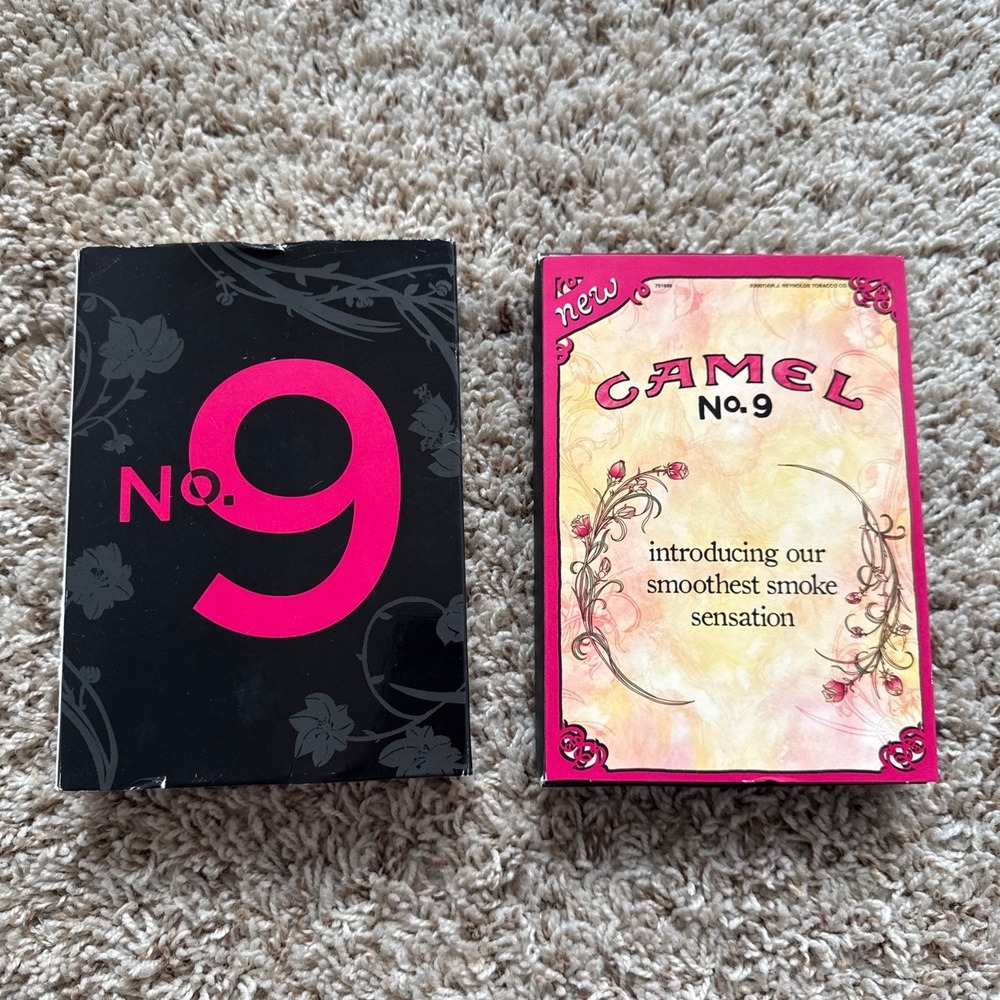 Vintage Camel No. 9 Pink Black Promotional Display Box 2000s Tobacciana Set